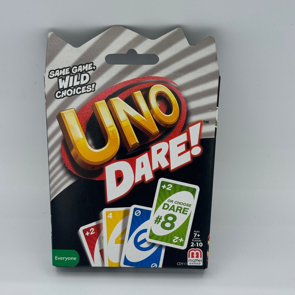 Mattel Uno Dare! Card Game Family Party Game CDY11 112 Cards 2-10 Players